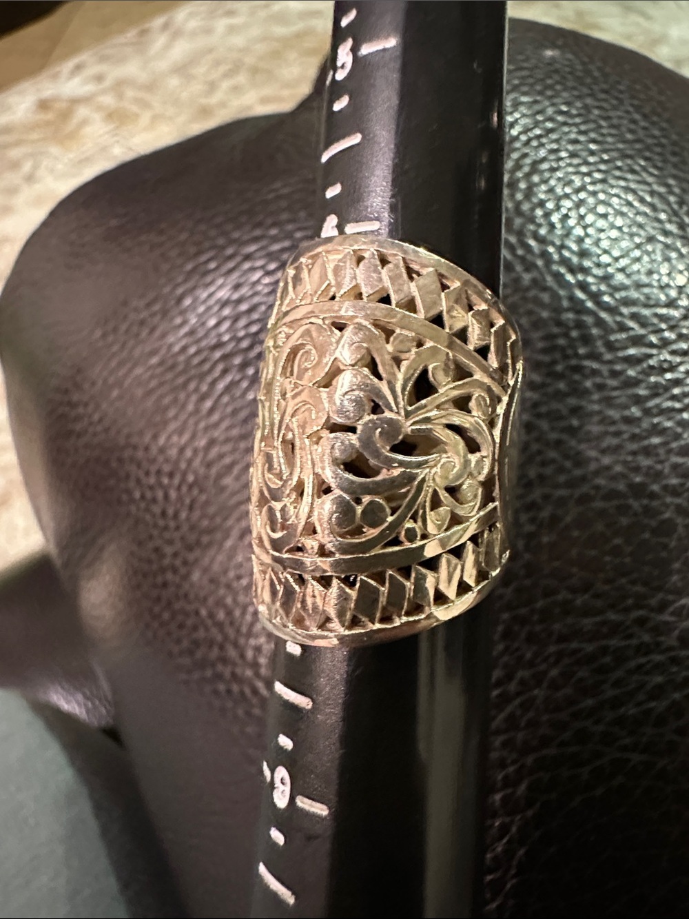 Intricate Filigree Wide Band Ring in sterling silver